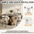 Amberly Luxury Modern Round Sintered Stone Dining Table Solid Wood Pedestal Kitchen Table For 2-8, One-step Installation-517018180-519124551