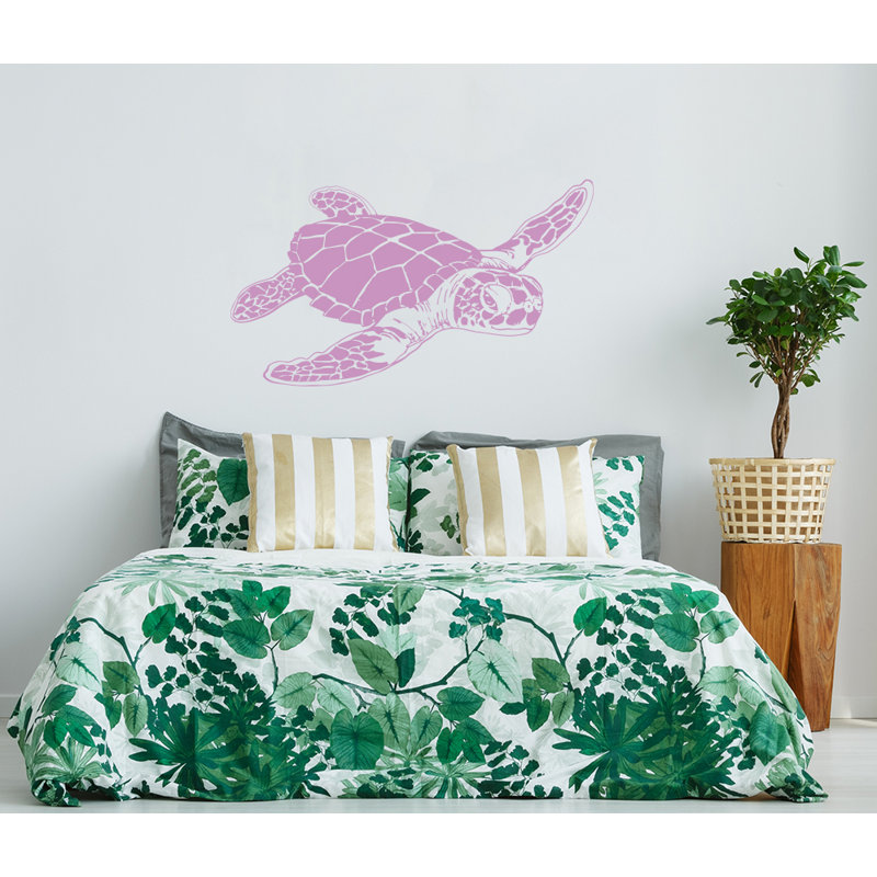 Décalcomanie murale tortue de mer, Lilas