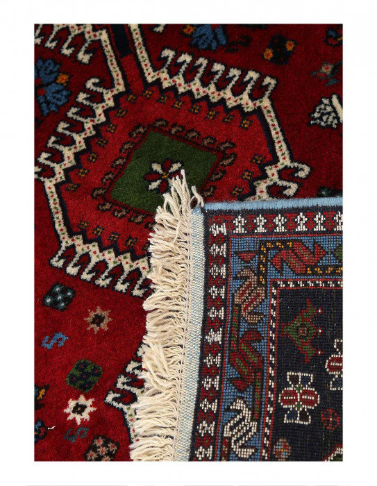 One-of-a-Kind Rectangle 2'3" x 4'11" New Age Area Rug in Rust/Navy Blue/Malibu