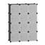 12 cubes de rangement en plastique, organisateur de rangement modulaire pour garde-robe bricolage, armoire avec portes pour chambre à coucher, salon