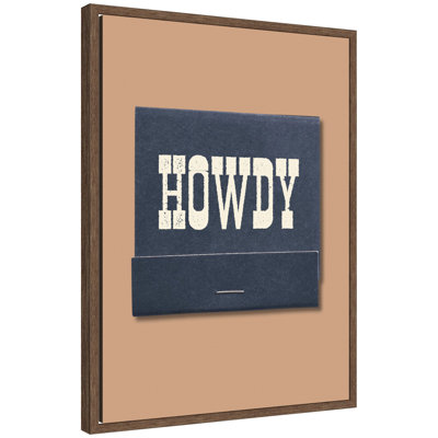 «Howdy Matchbook Blue» par Megan Ryan, reproduction d'art sur toile encadrée