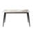 55.12" Modern Artificial Stone White Pandora Straight Edge Black Metal Leg Dining Table-Can Accommodate 6 People(Dining Table Only)-1846199834-1846199837