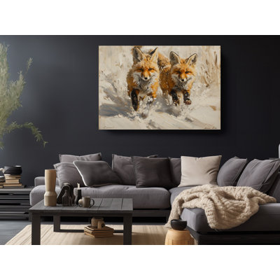 Oil Painting Fennec Foxes Light Brown Paintings On Canvas Prints