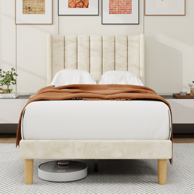 Sutter Upholstered Wingback Bed