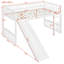 Lit mezzanine simple avec glissoire et échelle