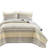 Nesco Navy 320 TC Reversible Modern & Contemporary 3 Piece Quilt Set-1791612818-1750055773