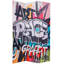 71.25" x 47.25" Double Sided Graffiti 3 Panel Room Divider