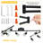 LED 8 Light Track Lighting Kit, Black 8 Way Ceiling Spot Lighting, Flexibly Rotatable Head, Track Light Included 8 X LED GU10 Bulb (4W, Daylight White 5000K, 400LM)