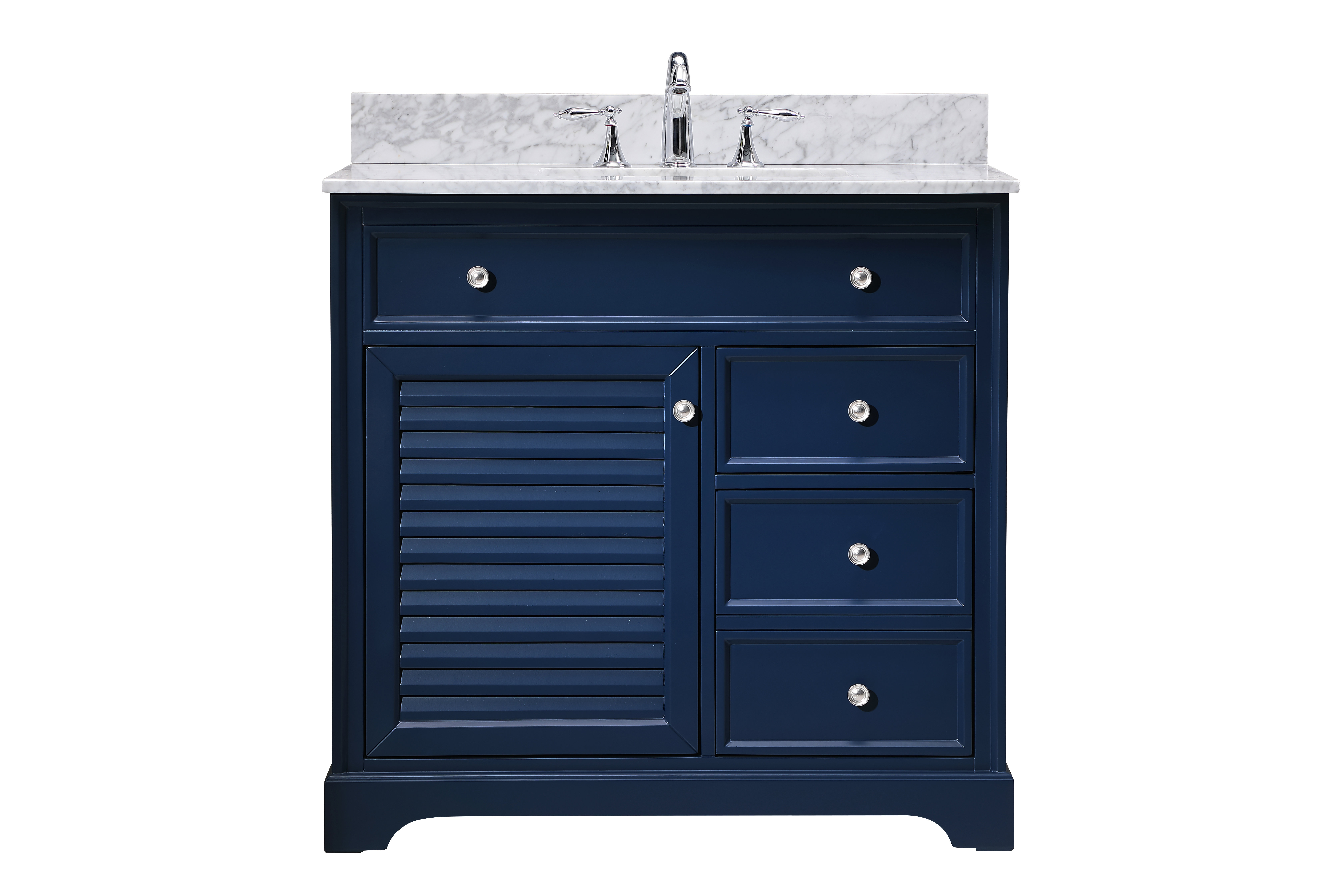 Breakwater Bay Kennesaw 36'' Single Bathroom Vanity with Genuine Marble