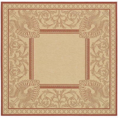 Tapis intérieur / extérieur à motif floral jaune / rouge Arneshia