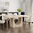 Contemporary ECC Concrete Rectangular Dining Table - Travertine