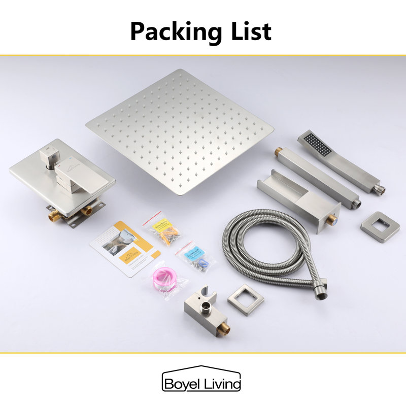 All-In-One Kit with Rough in-Valve, Brushed Nickel