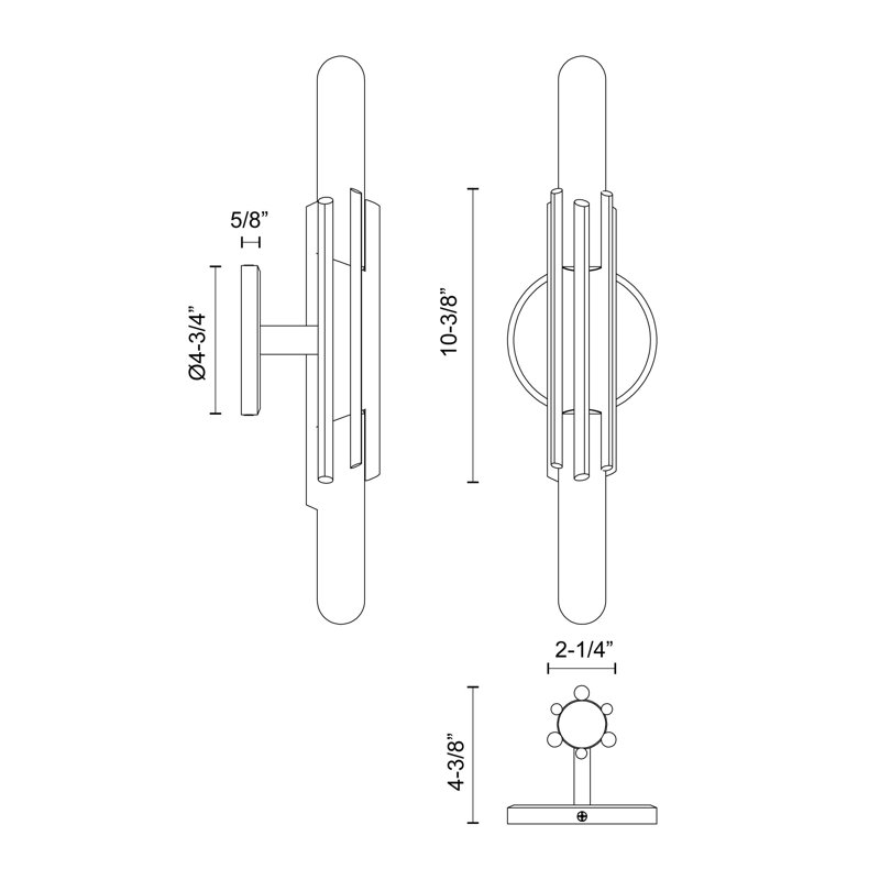 Torres 2 - Light Vanity Light, Polished Nickel