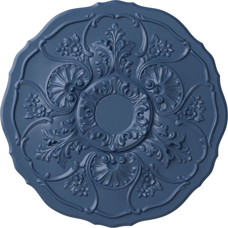 Médaillon de plafond Endurathane Bellona, P 23 5/8 po x P 3 5/8 po x P 1 1/8 po (convient aux auvents jusqu'à 3 5/8 po), finition bronze frotté peint à la main