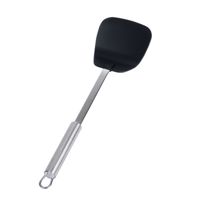 Spatule de style wok en nylon de 14 po - Spatule asiatique standard allemande avec poignée en acier inoxydable, antiadhésive, lavable au lave-vaisselle