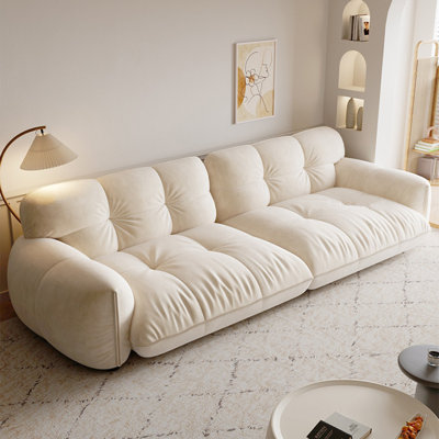 Coussin modulaire beige en polyester