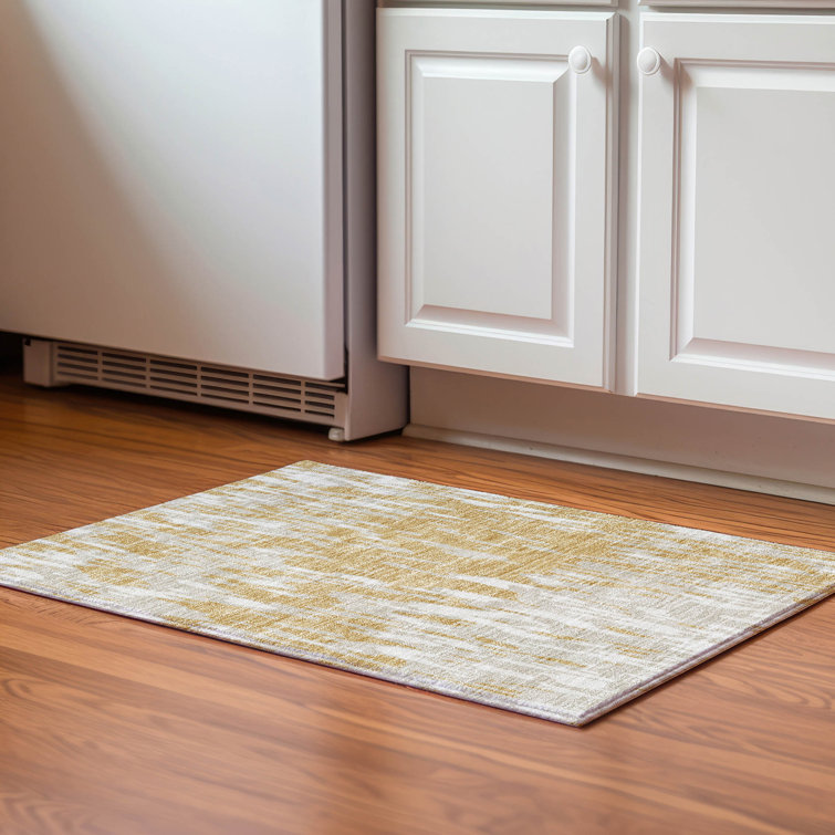 Premium Machine Washable Prisco Gold Rug