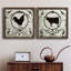 Berkshire Rooster - ensemble de 2 impressions sur toile-296871884-296871887
