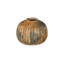 Raw Umber Vase, Ribbed