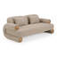 Ranlo - Canapé moderne en tissu beige et blanc