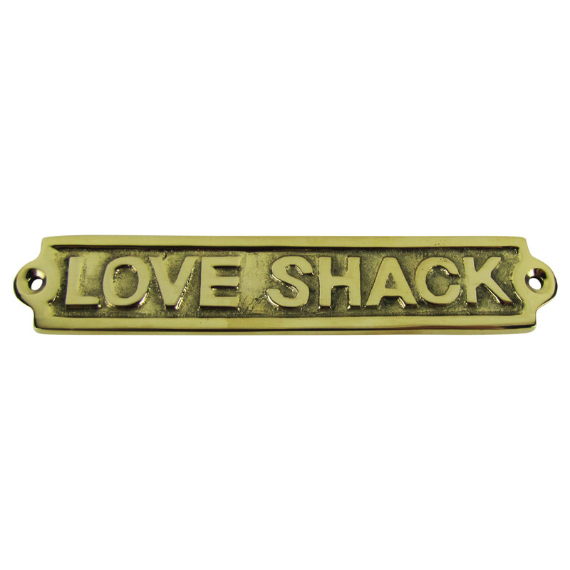 Shack à plaque pour amour en laiton massif Baity