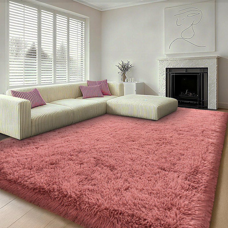 Tapis antidérapant moelleux pour l'intérieur, Rectangle 6 pi x 8 pi