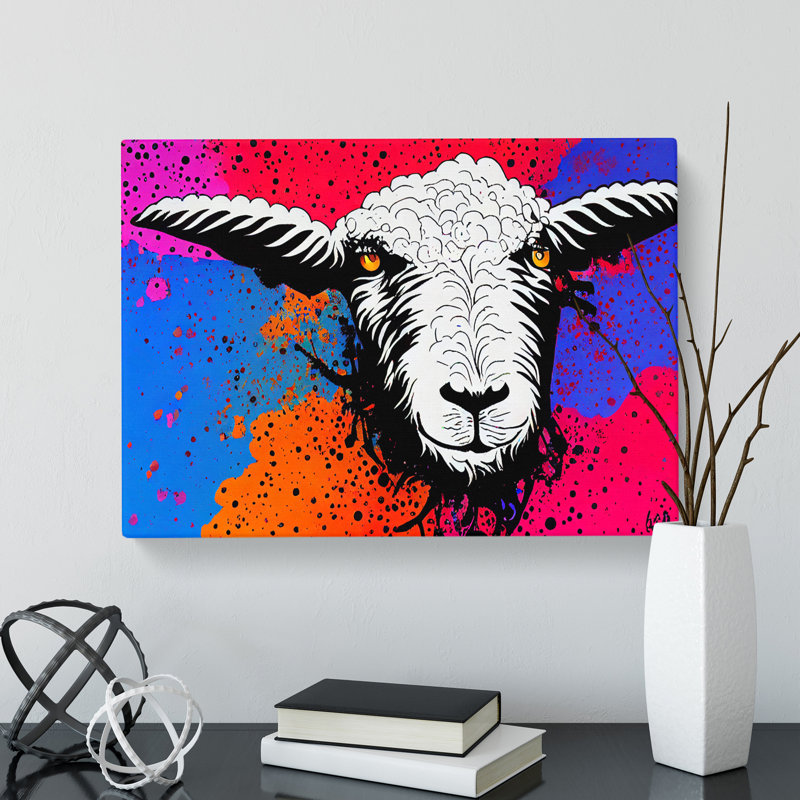 Colourful Sheep Vol.1 - Wrapped Canvas, 50cm H x 76cm W x 3cm D