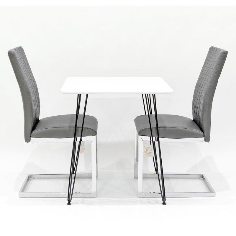 Maguire 2 - Person Dining Set, Grey