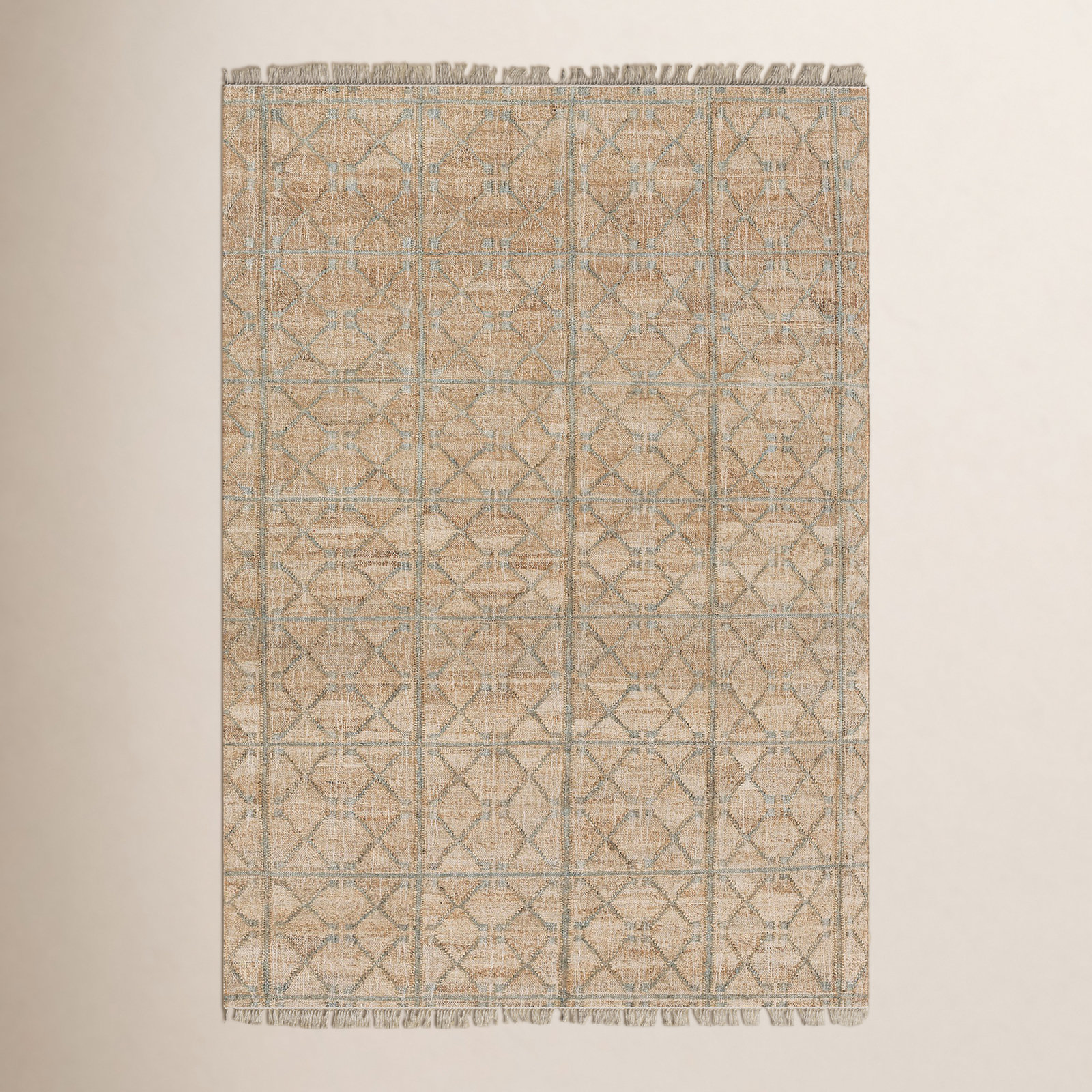 Moorgate Khaki Sage Geometric Jute Rug, Rectangle 8' x 10'