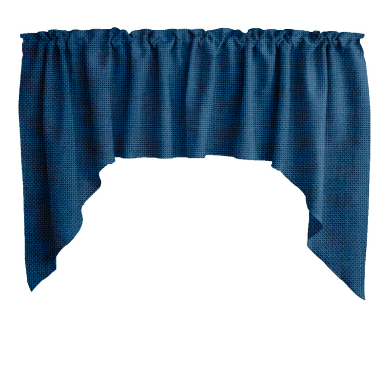 Cantonnière l 72 po Swag, Bleu turquoise foncé