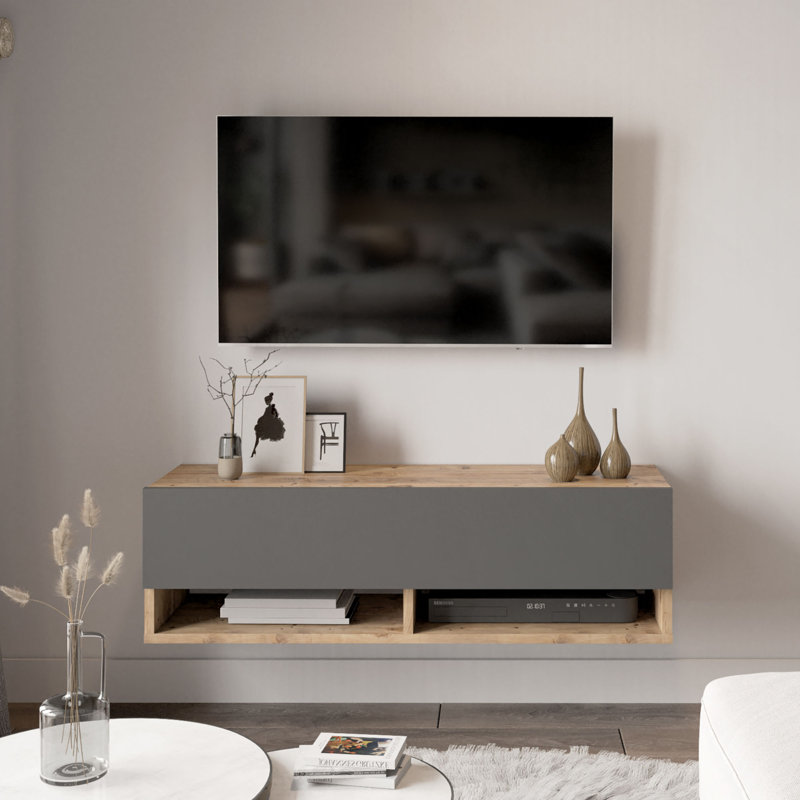 Unfinished TV Stand for TVs up to 40", Athlantic Pine/Anthracite