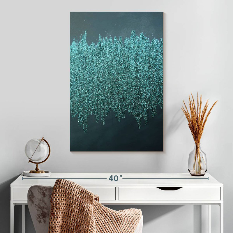 Avery Turquoise Shimmer, 30" H x 20" W