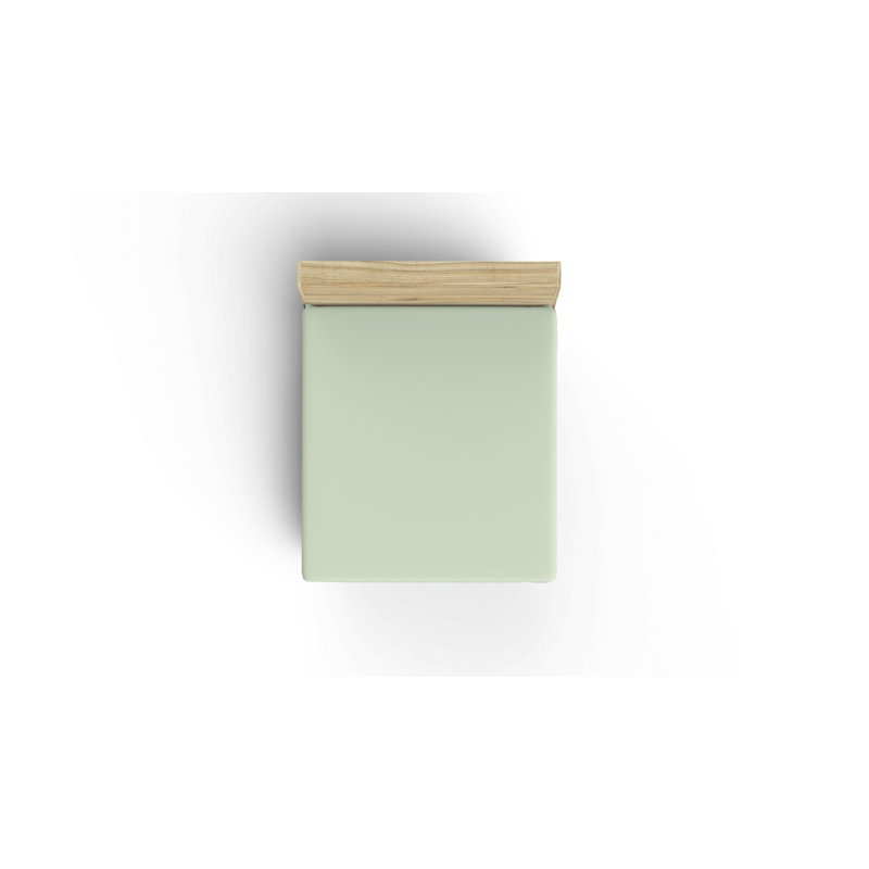 Premium Ranforce King Fitted Sheet, Light Green, 70.9 x 78.7 x 11.8 inches | 100% Cotton, 155 Thread Count, Soft & Breathable | Machine Washable at 86°F | Luxurious Comfort for a Restful Sleep