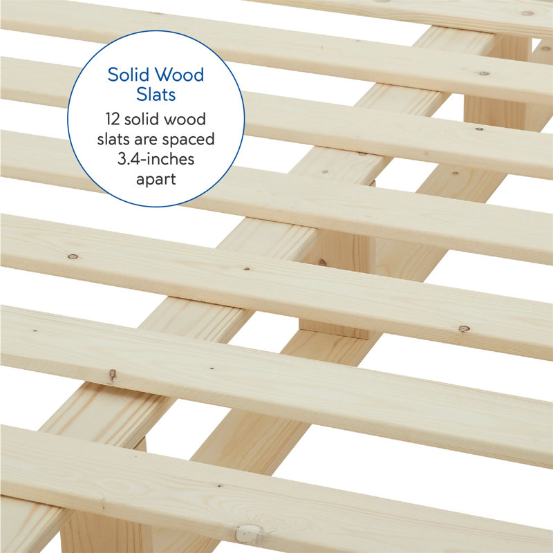 Twin 4-Inch Low Profile Wooden Mattress Foundation