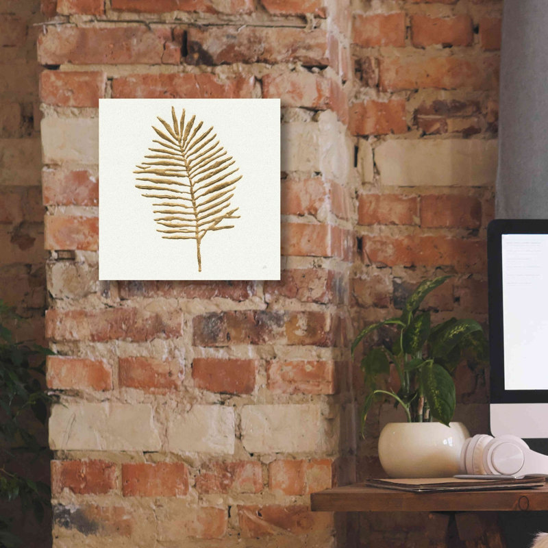 «Gilded Palm II» par Chris Paschke, H 12 po x l 12 po x P 0,75 po