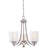 3 - Light Steel Dimmable Chandelier