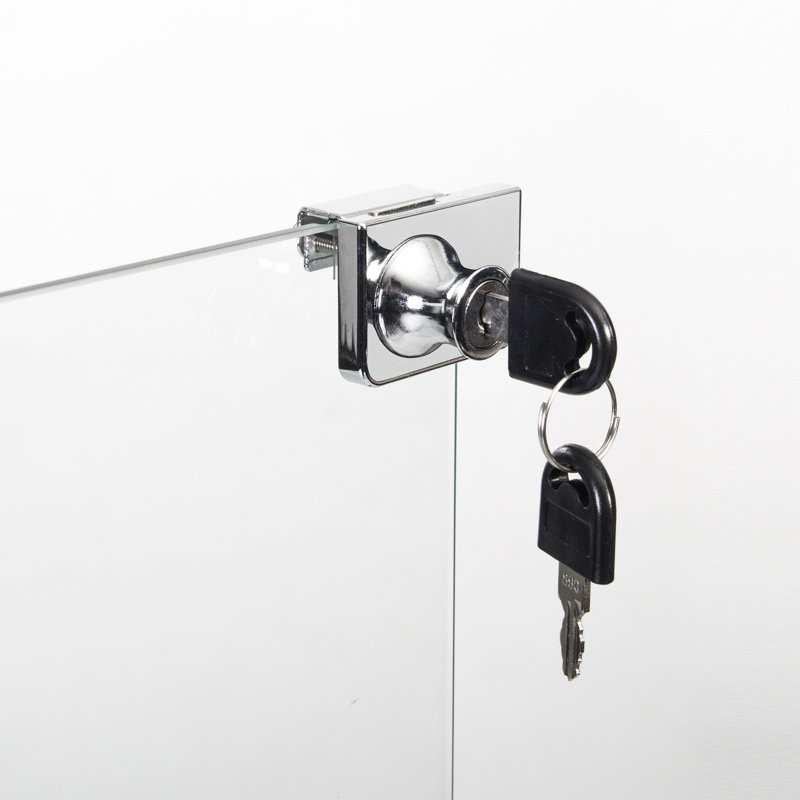 Étagère en verre noir avec deux portes et 3 tablettes - Étagère de rangement élégante fonctionnelle