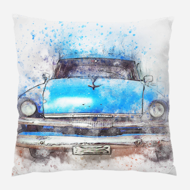 Outdoor Reversible Throw Pillow, Synthetic, Outdoor