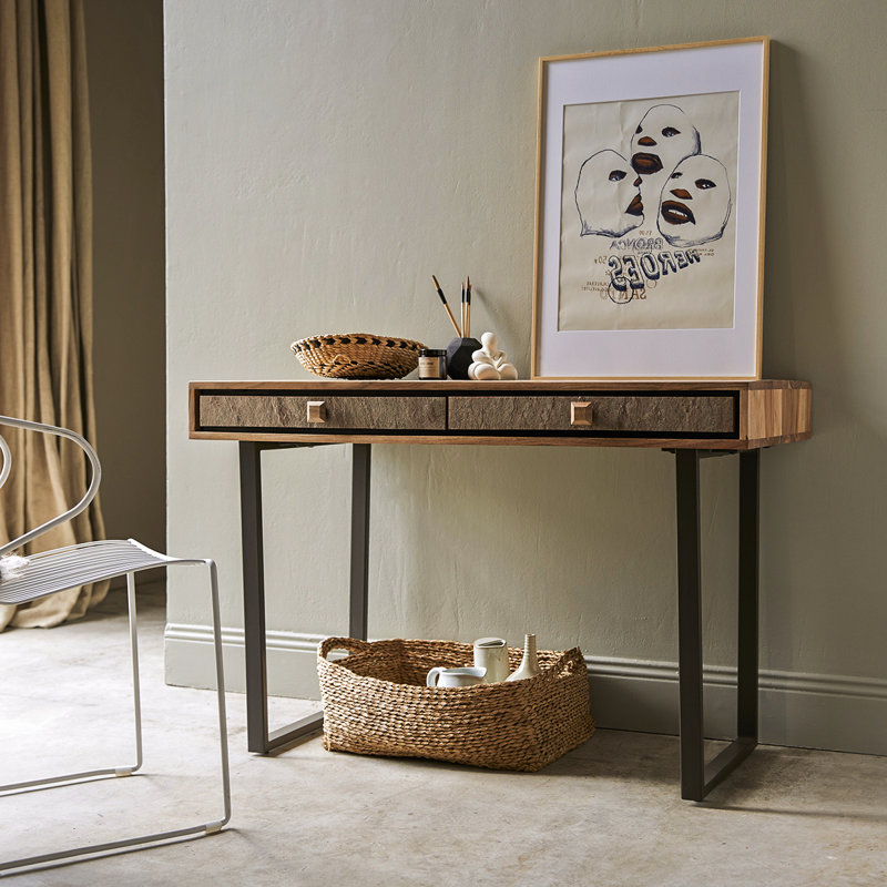Quinnipiac 115 cm W Solid Wood Top Console Table