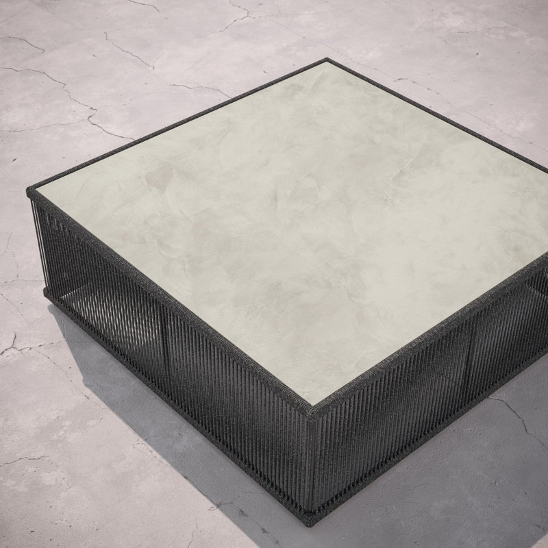 Malta Square Coffee Table Dekton Top, Albarium, Pebble