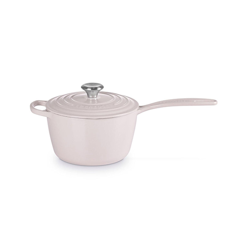 Le Creuset Enameled Cast Iron Saucepan with Lid, 1.75 qt., Shallot