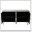 Armoire de rangement élégante et fonctionnelle à 4 portes avec pieds en pin et panneau de fibres à densité moyenne-227501642