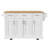  54" Large Kitchen Island with Drop Leaf, Rolling Kitchen Cart with Storage Cabinet, 4 Doors, Dining Room Table, Grey Blue-1198510378