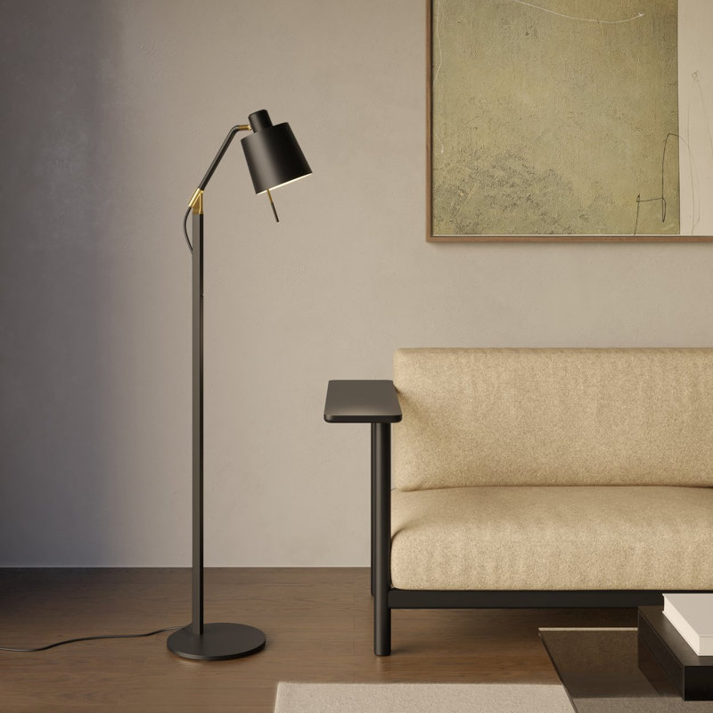 Edward Task Floor Lamp Set, Matt Gold