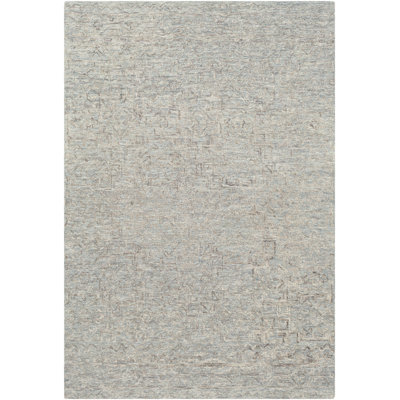 Tapis gris / argent en laine touffeté à la main Kiser