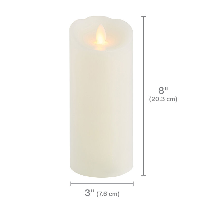 Mikasa White LED Wax Pillar Candle | Wayfair