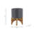 5" PLANTER W/ WOOD STAND, MATTE GRAY-1524185731