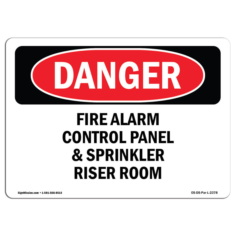 Danger Sign, 18" H x 24" W x 0.1" D