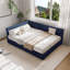 Reversible L-Shape Upholstered Platform Bed With Velvet Fabric Design-1024721418-1024721414