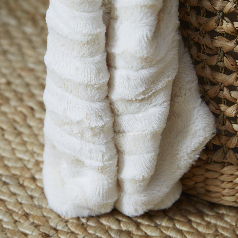 Cozy Chocolate Double-Sided Ultra-Fine Faux Fur Throw, 50" x 60"